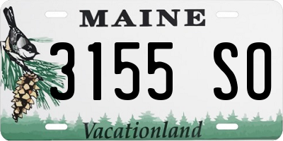ME license plate 3155SO