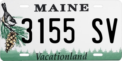 ME license plate 3155SV