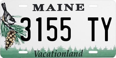 ME license plate 3155TY