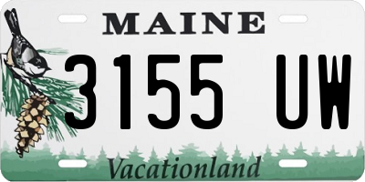 ME license plate 3155UW