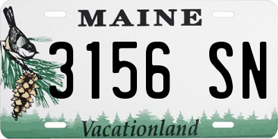 ME license plate 3156SN