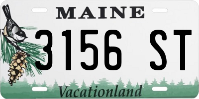 ME license plate 3156ST