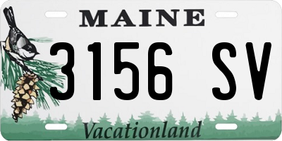 ME license plate 3156SV