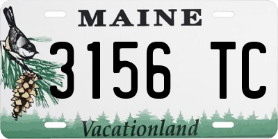 ME license plate 3156TC