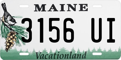ME license plate 3156UI