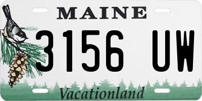 ME license plate 3156UW