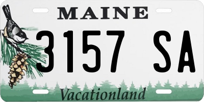 ME license plate 3157SA