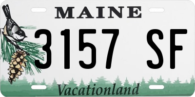 ME license plate 3157SF