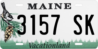 ME license plate 3157SK