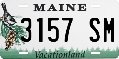 ME license plate 3157SM