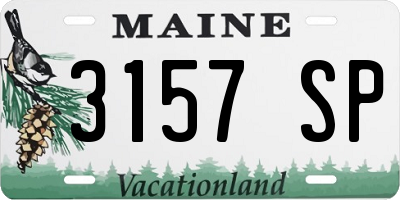 ME license plate 3157SP