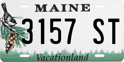 ME license plate 3157ST