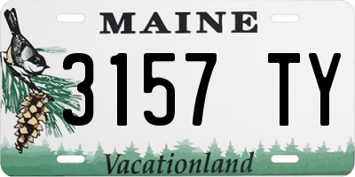 ME license plate 3157TY