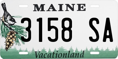 ME license plate 3158SA