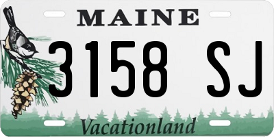 ME license plate 3158SJ