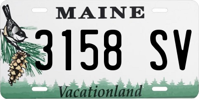 ME license plate 3158SV