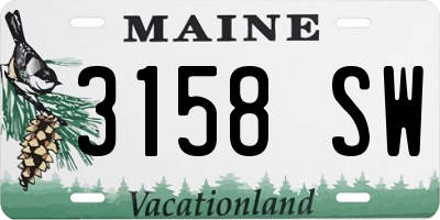 ME license plate 3158SW