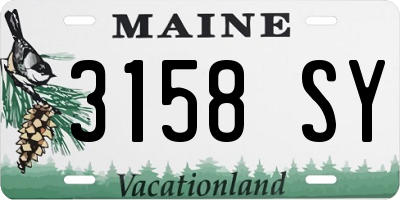 ME license plate 3158SY