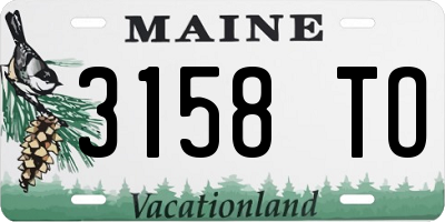 ME license plate 3158TO