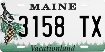ME license plate 3158TX