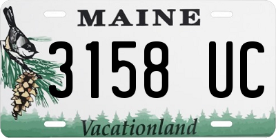 ME license plate 3158UC