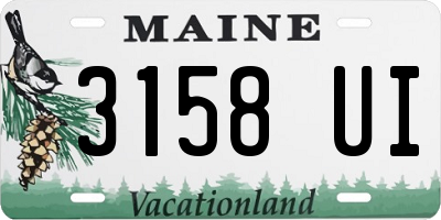 ME license plate 3158UI