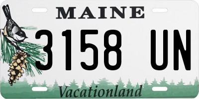 ME license plate 3158UN