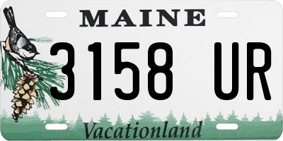 ME license plate 3158UR