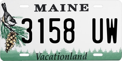 ME license plate 3158UW