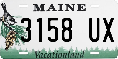 ME license plate 3158UX