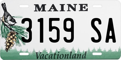 ME license plate 3159SA