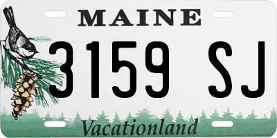 ME license plate 3159SJ
