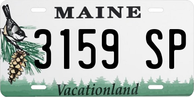 ME license plate 3159SP