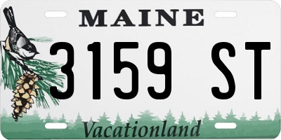 ME license plate 3159ST