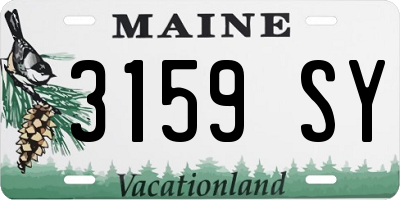 ME license plate 3159SY