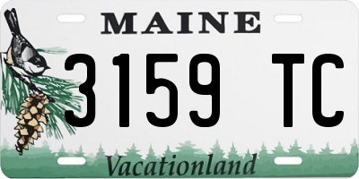 ME license plate 3159TC