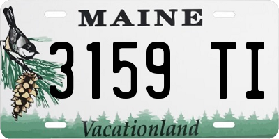 ME license plate 3159TI
