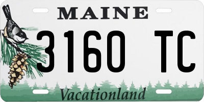 ME license plate 3160TC
