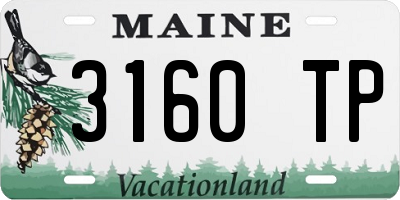 ME license plate 3160TP