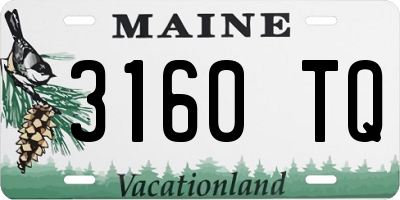 ME license plate 3160TQ