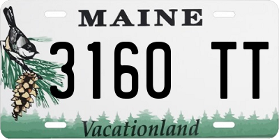 ME license plate 3160TT