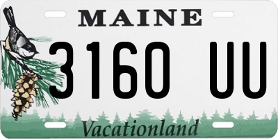 ME license plate 3160UU