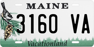 ME license plate 3160VA