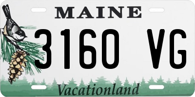 ME license plate 3160VG