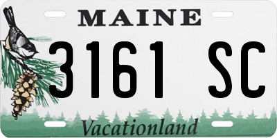 ME license plate 3161SC