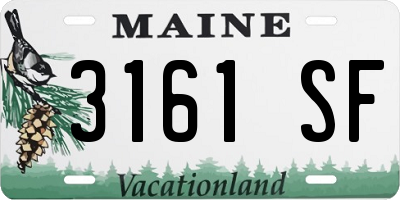 ME license plate 3161SF