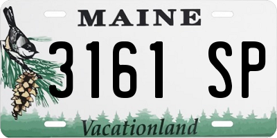 ME license plate 3161SP