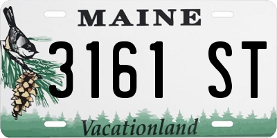ME license plate 3161ST