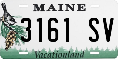 ME license plate 3161SV
