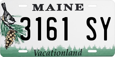 ME license plate 3161SY